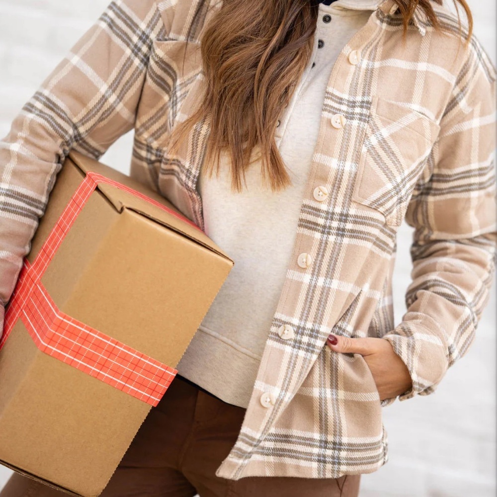 Plaid Button-Up Shacket